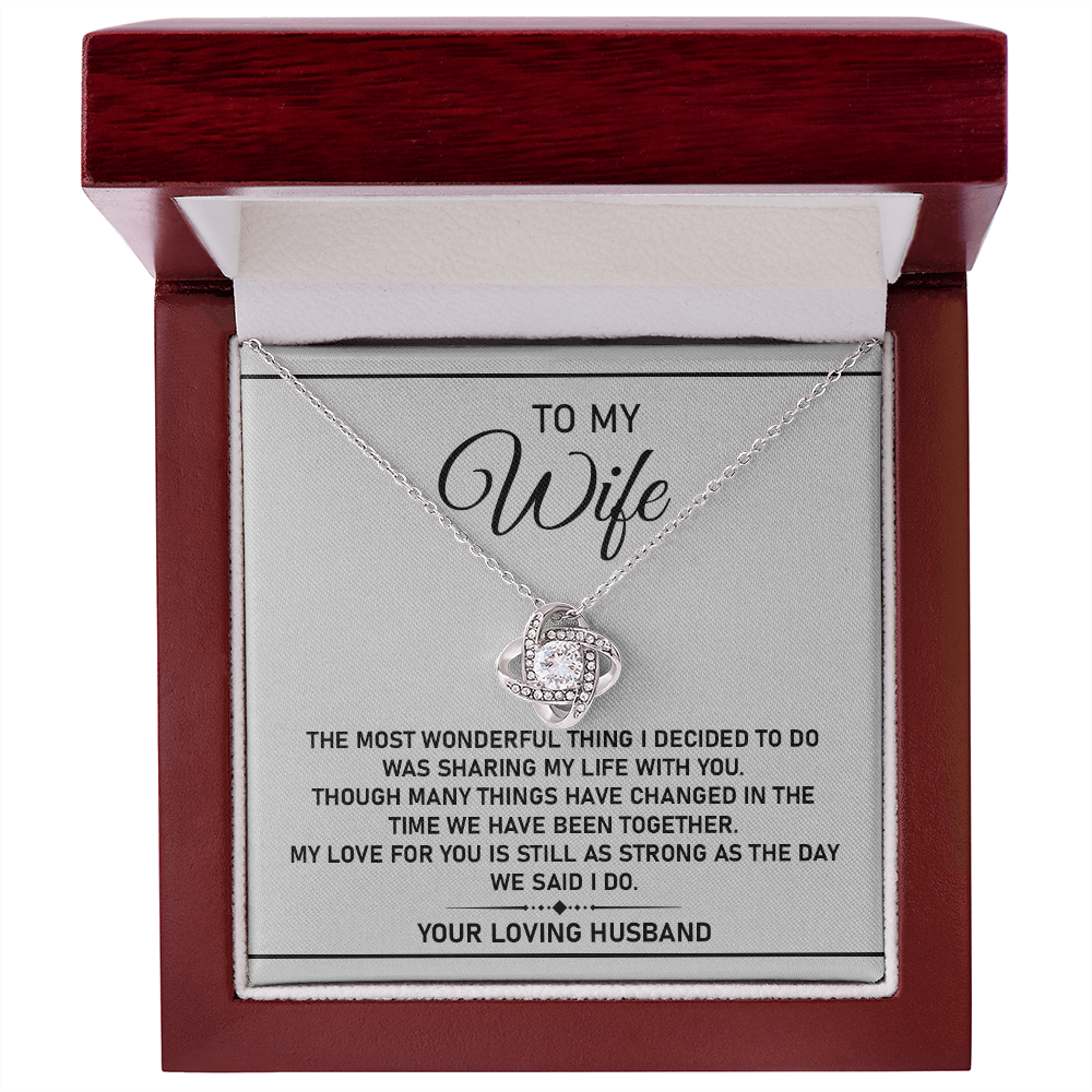 Wife Necklace Gift from Husband with Love Message Card