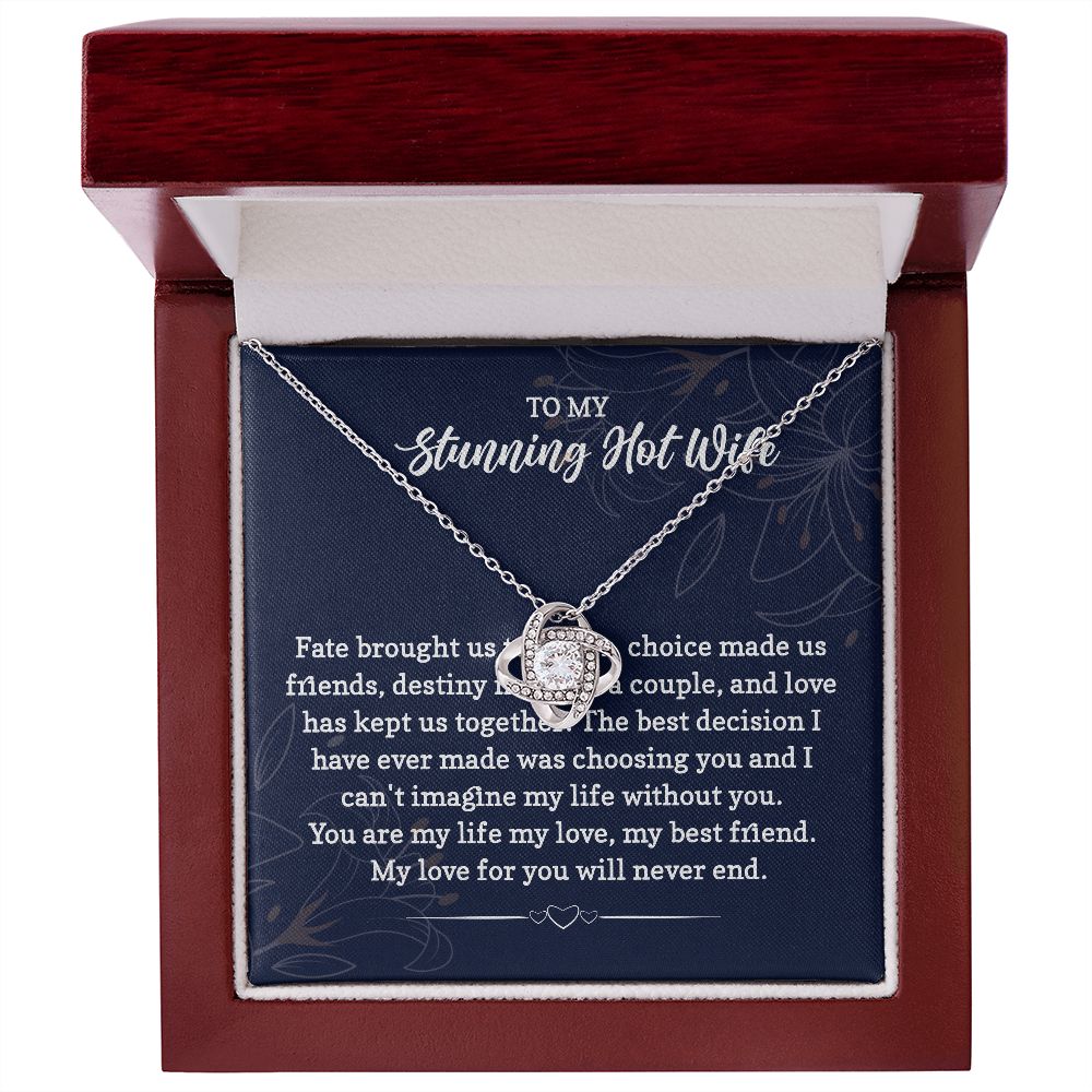 Necklace Gift for Wife from Husband with Love Card