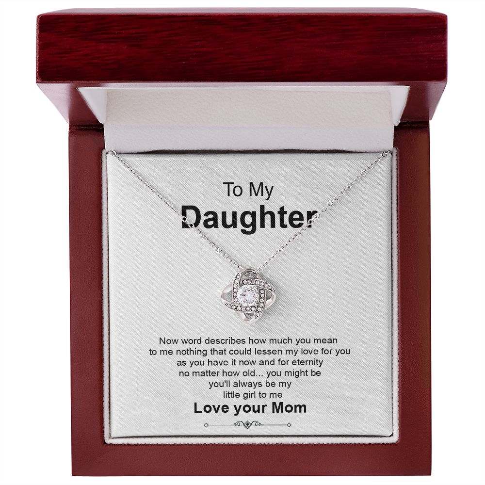 Daughter Necklace Gift from Mom With Love Keepsake