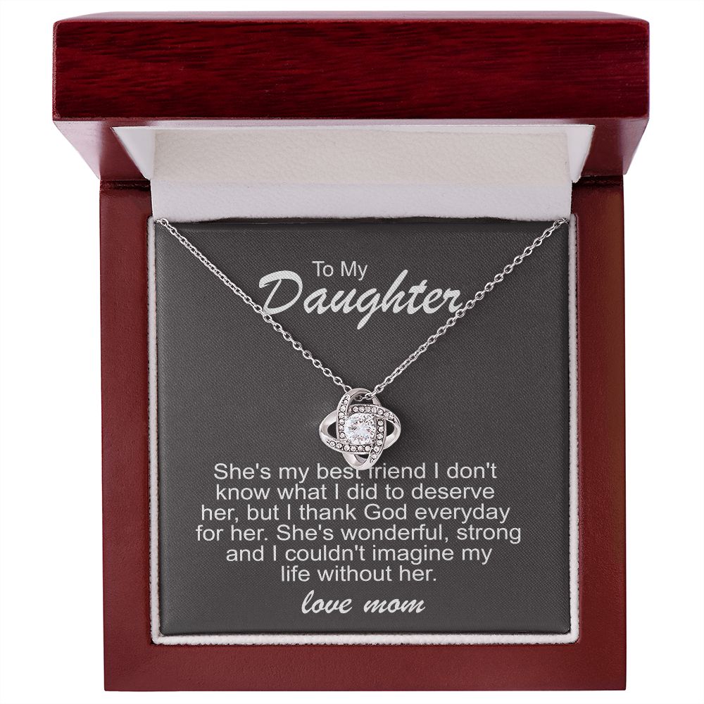 Daughter Necklace from Mom – Strong & Loved Gift
