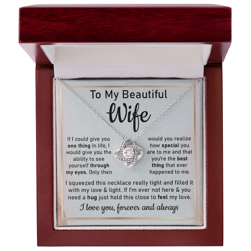 Necklace Gift for Wife with Romantic Message Card