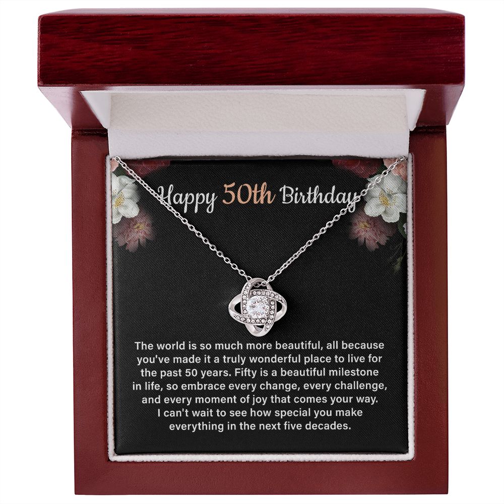 Happy 50th Birthday, Fifty Is An Beautiful Milestone In life , So Embrace Every Change , Every Challenge Of Joy That Comes Your Way