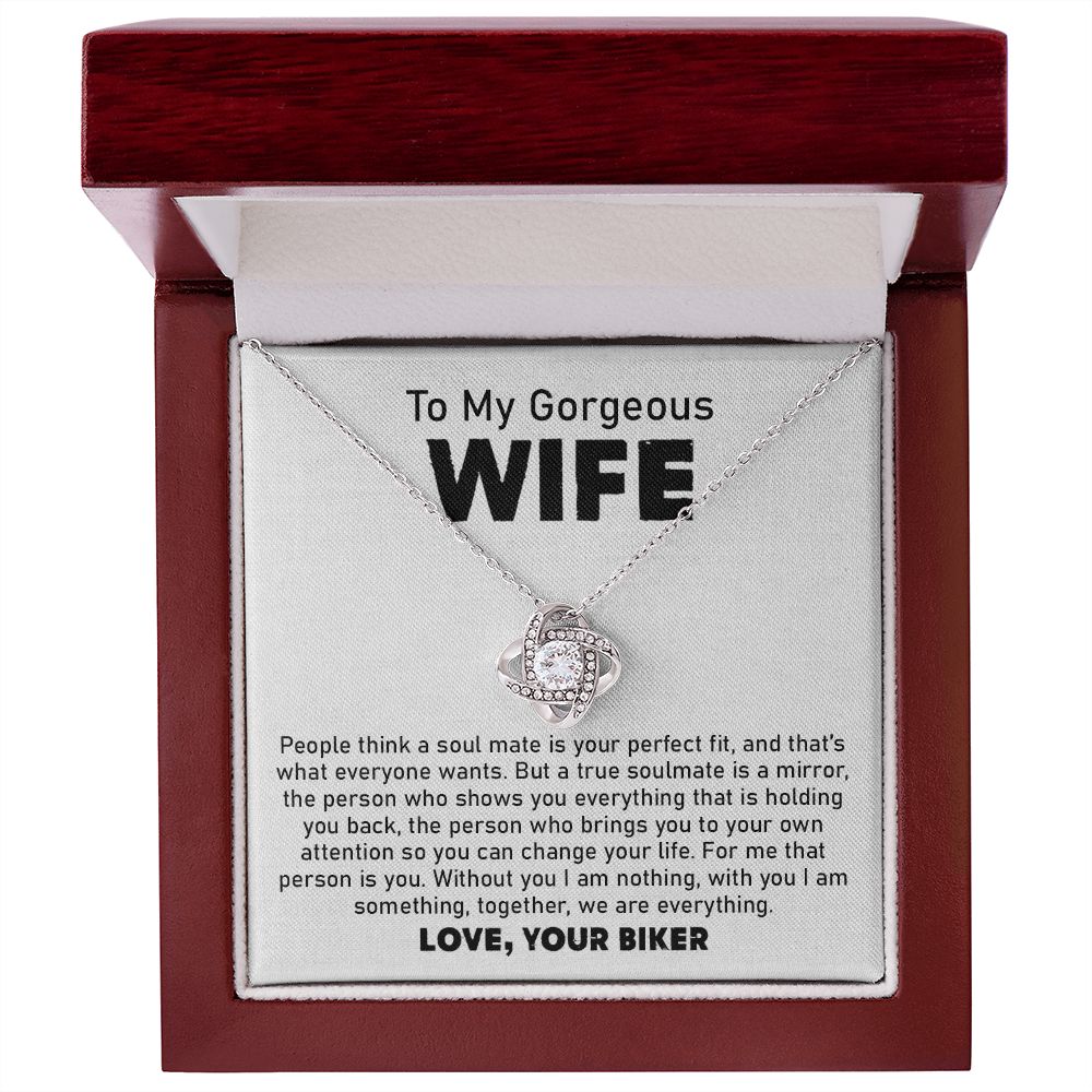 Biker Husband Gift for Wife Necklace With Message Card