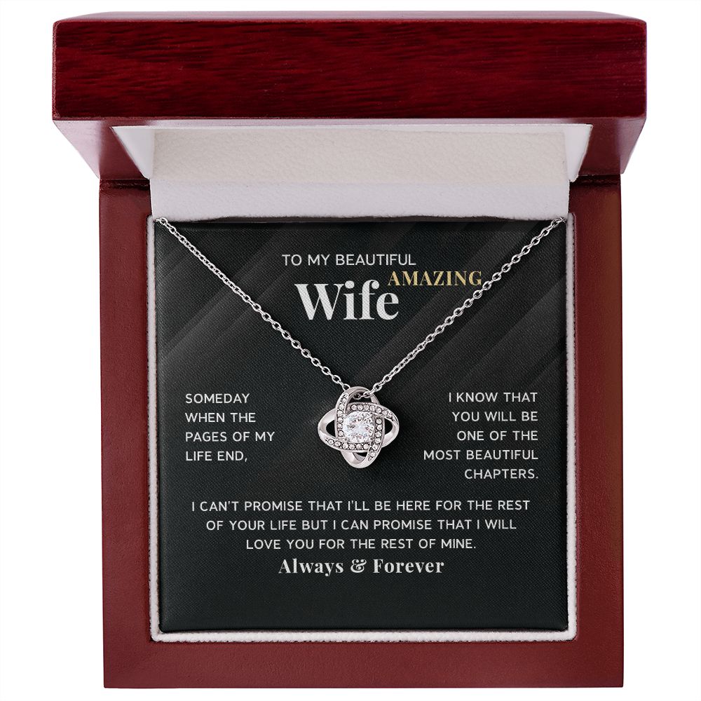 To my amazing wife - someday when the pages of my life end