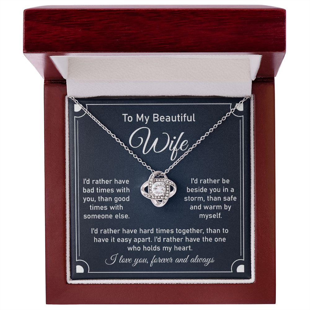 Wife Necklace Gift with Love Message