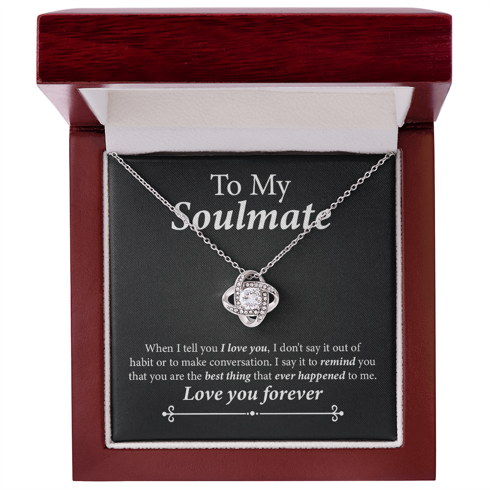 Soulmate Necklace Gift with Romantic Message Card