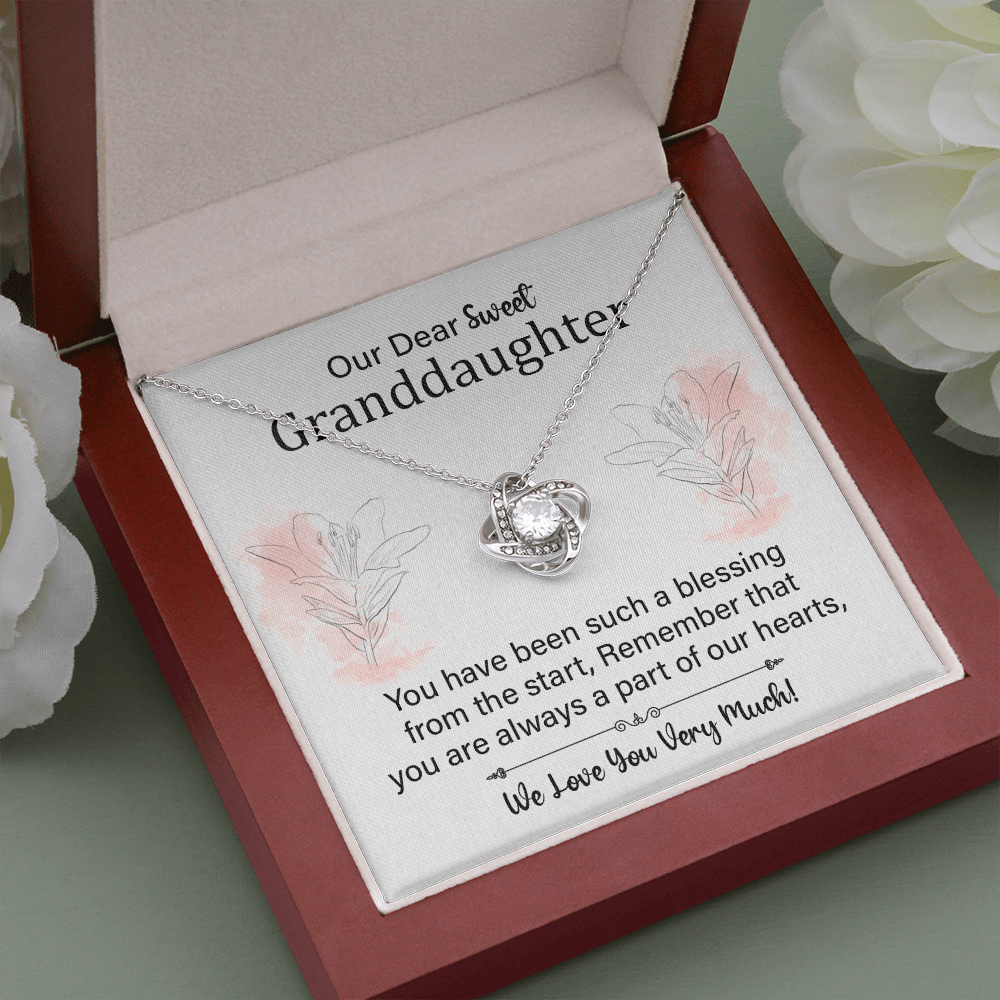 Granddaughter Necklace Gift with Loving Keepsake Note