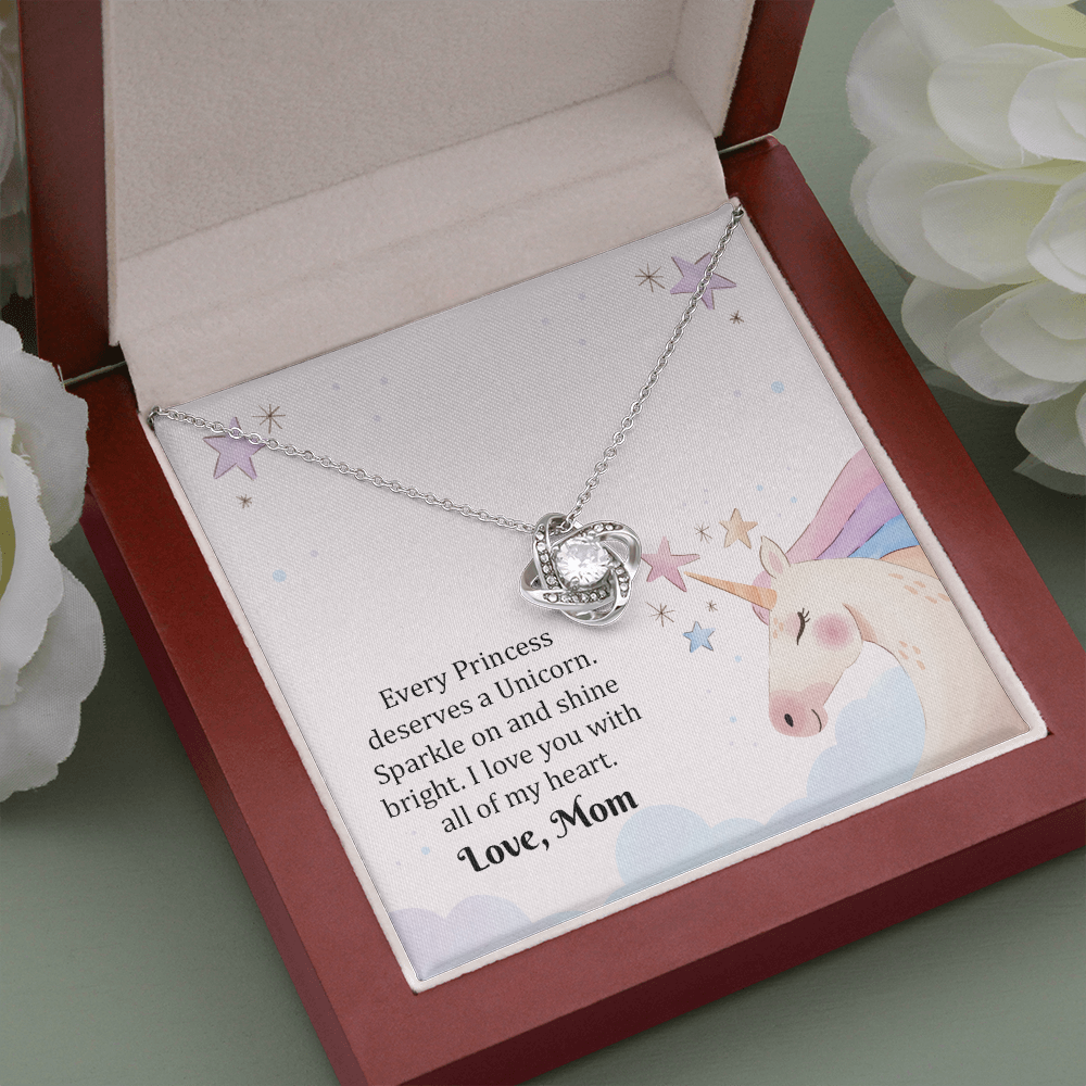 Unicorn Necklace Gift for Daughter from Mom
