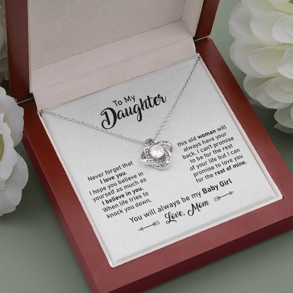 Daughter Necklace from Mom Baby Girl Forever Gift