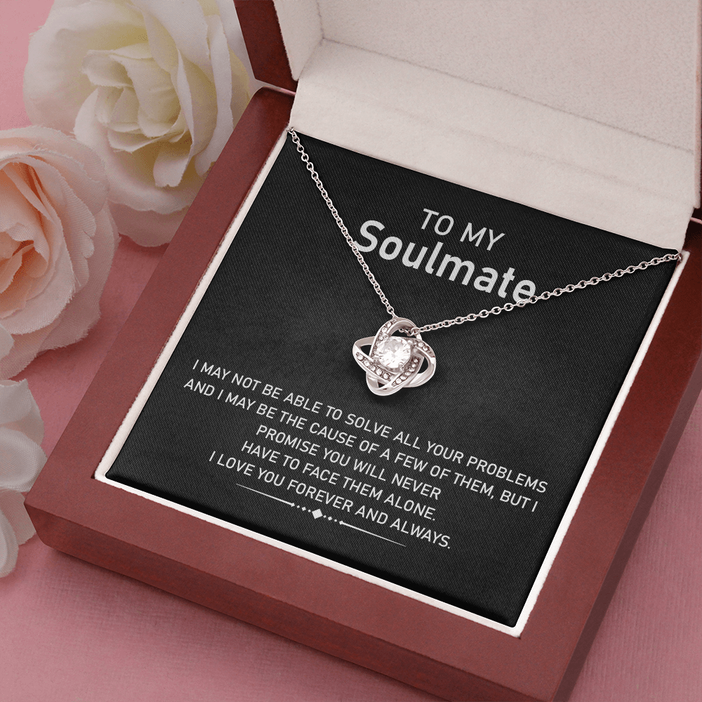 Soulmate Necklace Gift with Deep Love Message Card