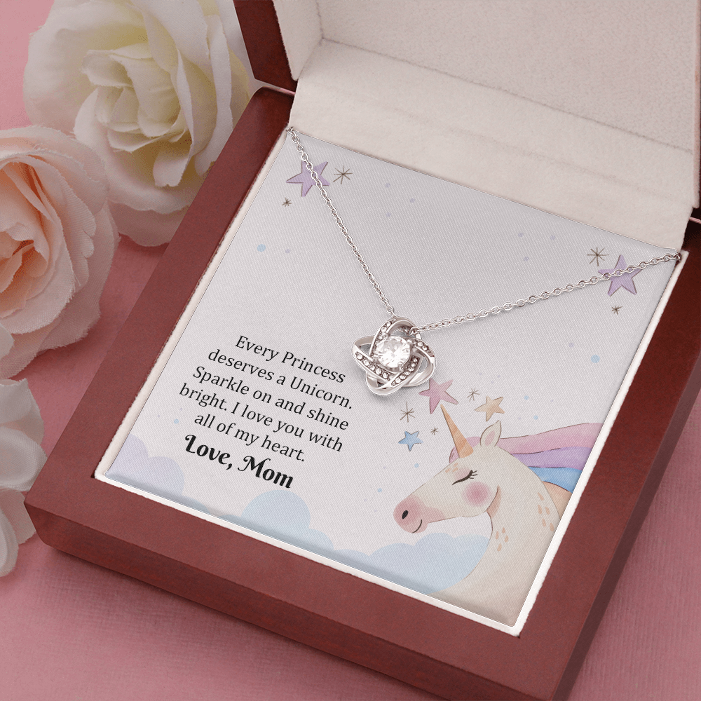 Unicorn Necklace Gift for Daughter from Mom
