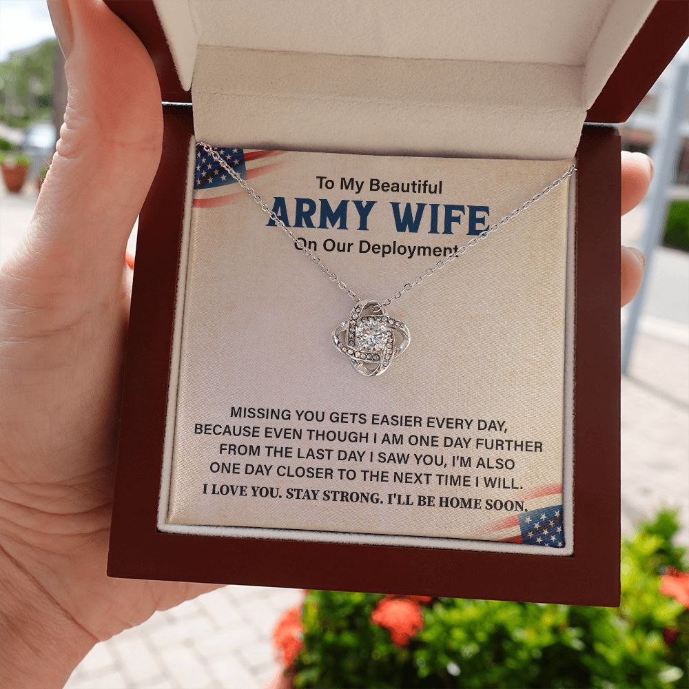 To My Beautiful Army Wife On Our Deployment Missing You Gets Easier Everyday