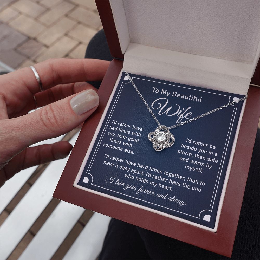 Wife Necklace Gift with Love Message