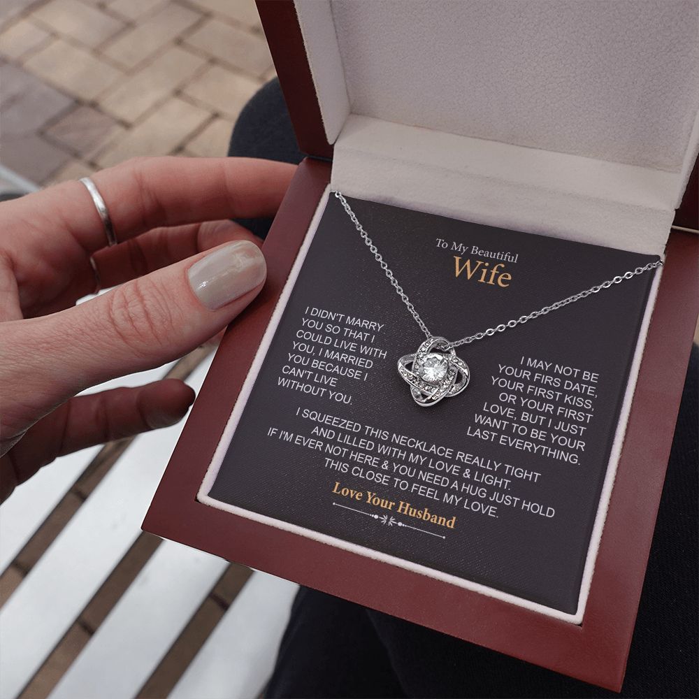 Necklace for Wife from Husband with Love Quote