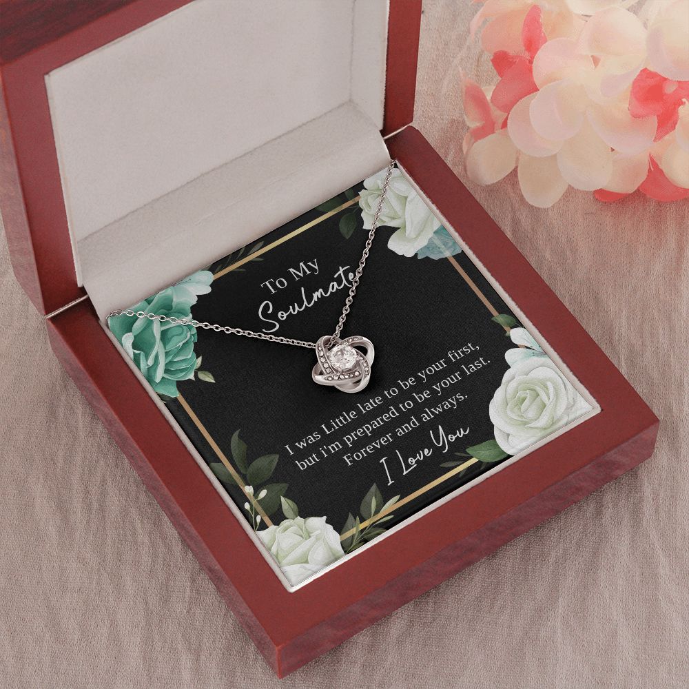 Soulmate Necklace Gift for Her from Husband or Partner with Romantic Message Card