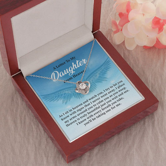 Daughter Necklace from Heaven Memorial Gift from Mom or Dad