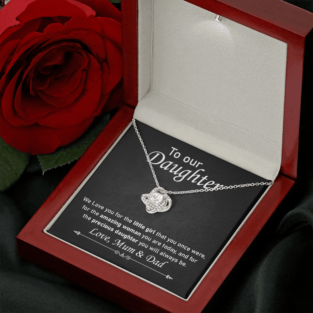 Daughter Necklace Gift from Mum and Dad with Note