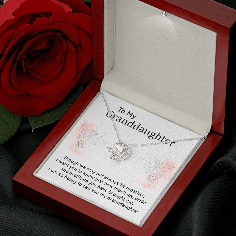 Granddaughter Necklace Gift with Loving Message Card