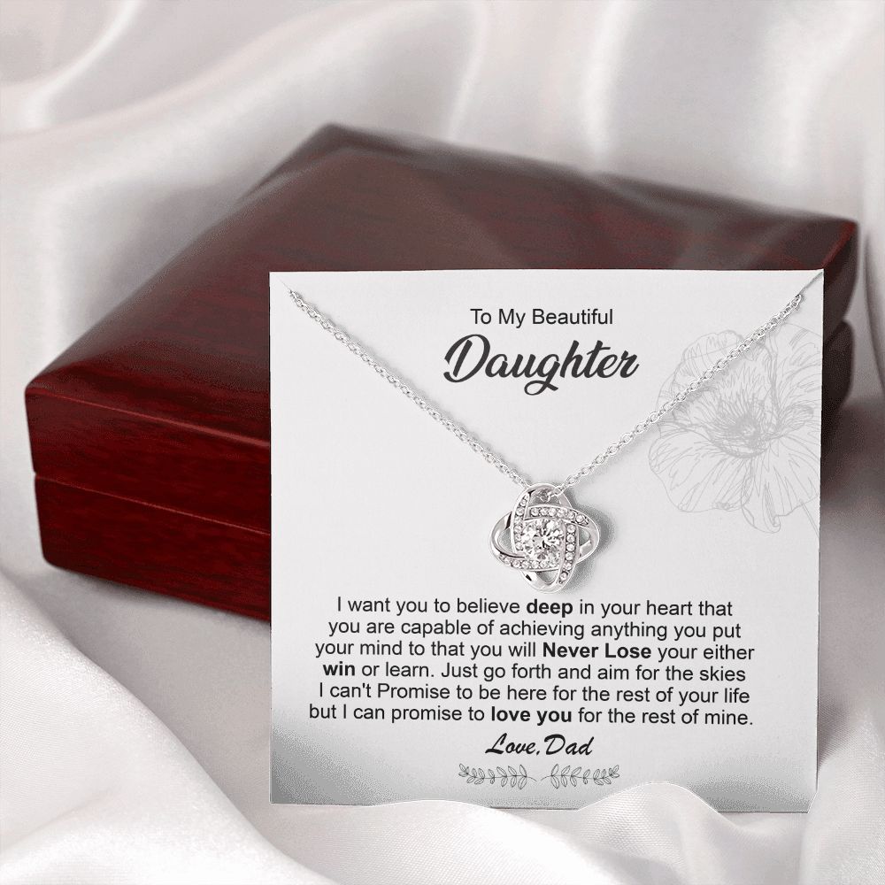 Motivational Daughter Necklace Gift from Dad