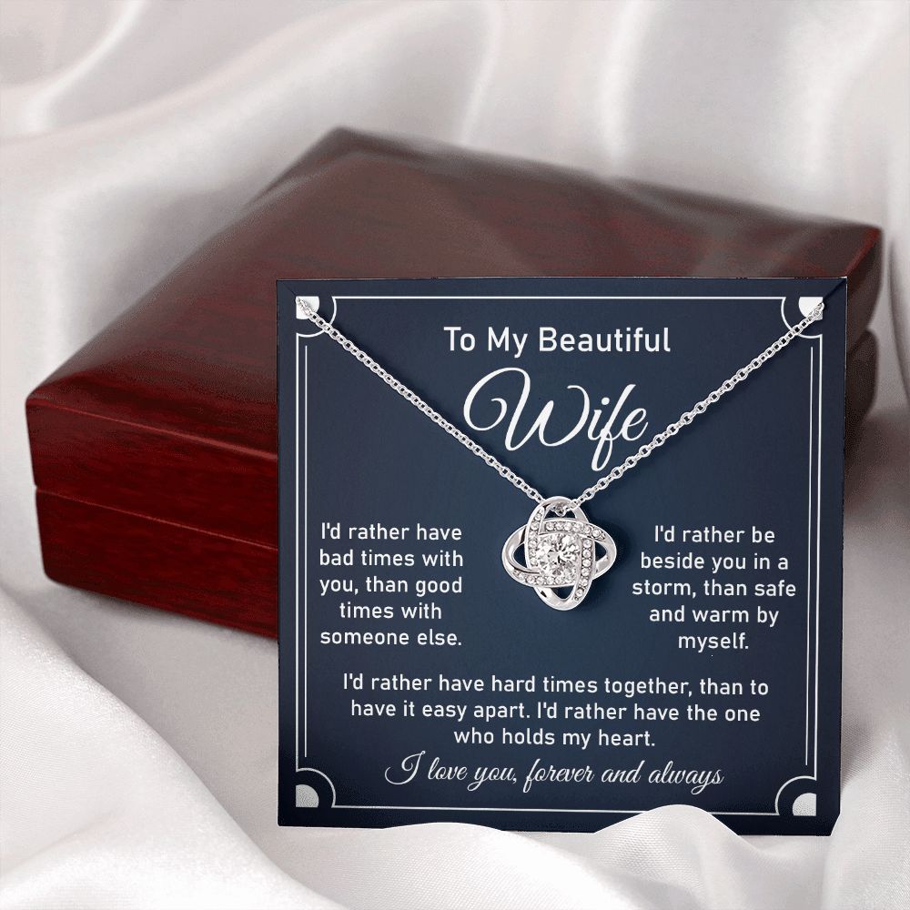 Wife Necklace Gift with Love Message