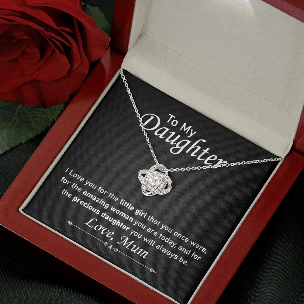 Daughter Necklace Gift from Mum with Message Card