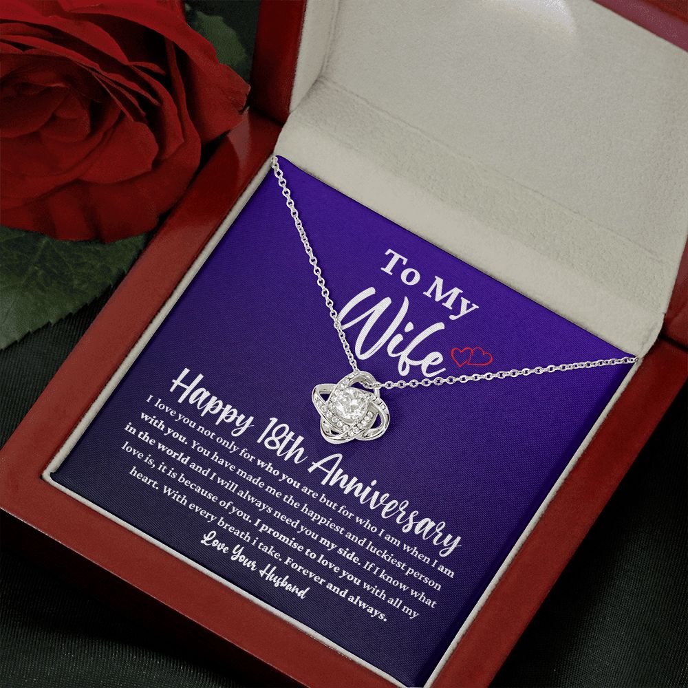 18th Anniversary Necklace Gift for Wife From Husband