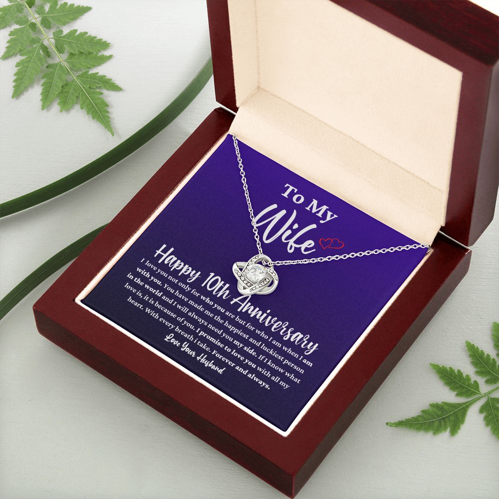 10th Anniversary Necklace Gift for Wife