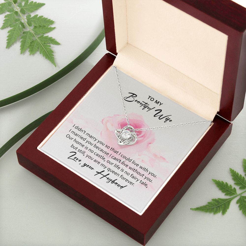 To My Beautiful Wife Necklace Gift from Husband