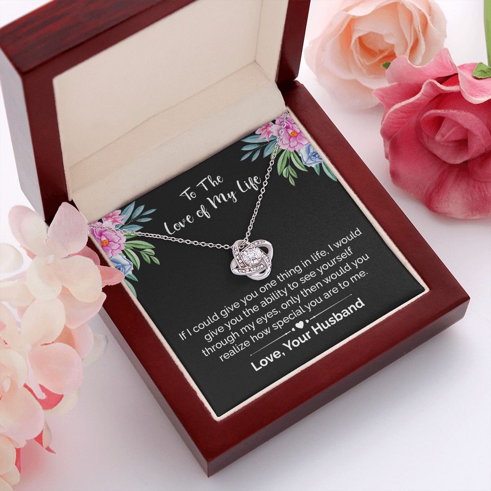 Love of My Life Necklace from Husband With Message Card
