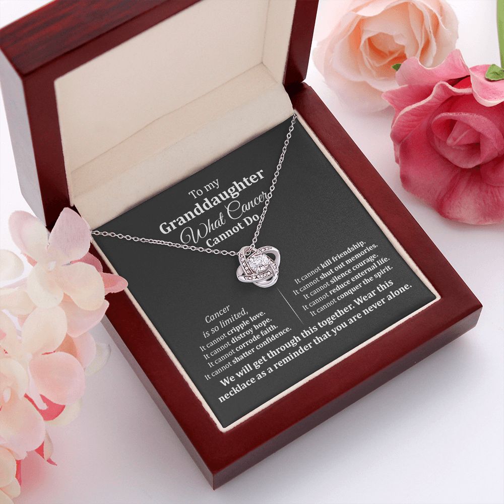 Granddaughter Cancer Support Necklace Gift Box
