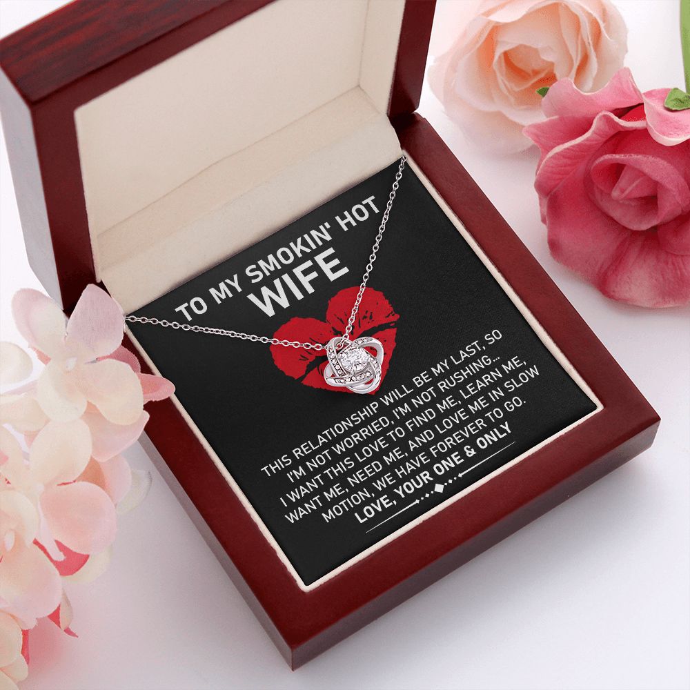 Smokin’ Hot Wife Necklace with Love Message Card