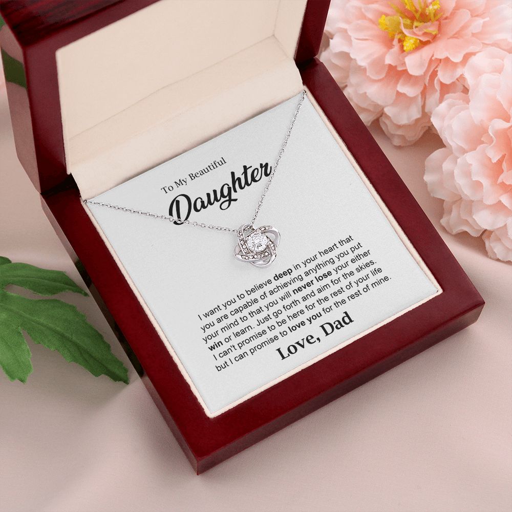 Dad to Daughter Necklace Gift With Message Card