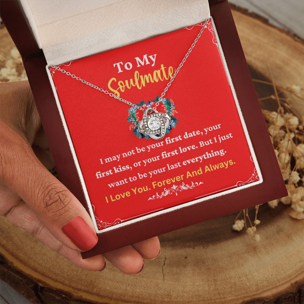 Soulmate Necklace for Her with Message Card