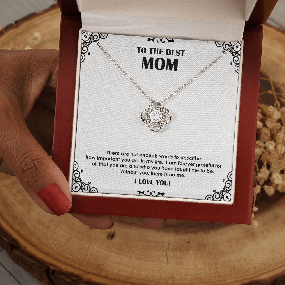 Necklace Gift for Mom from Son or Daughter – To the Best Mom Message Card