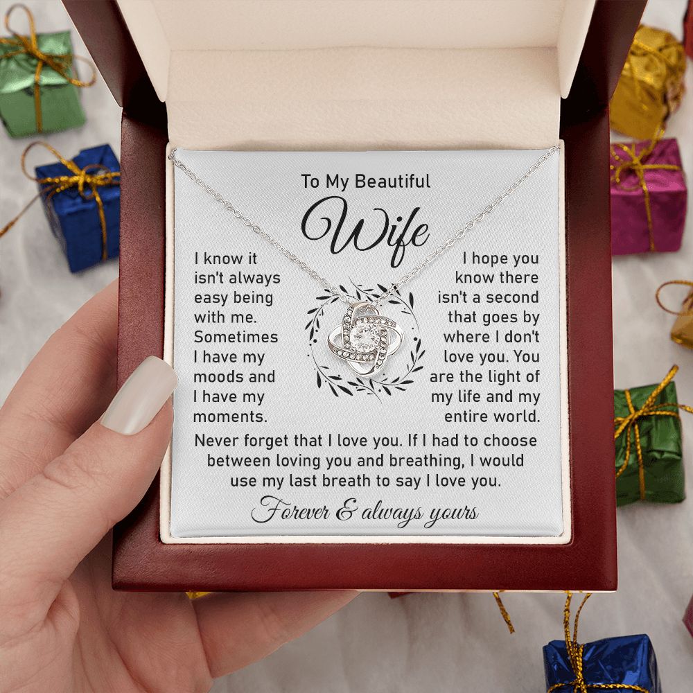Necklace Gift for Wife With Deep Love Message Card