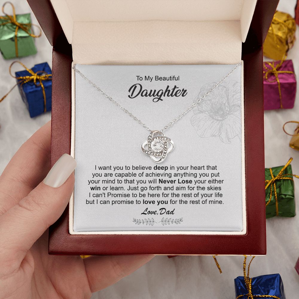 Motivational Daughter Necklace Gift from Dad