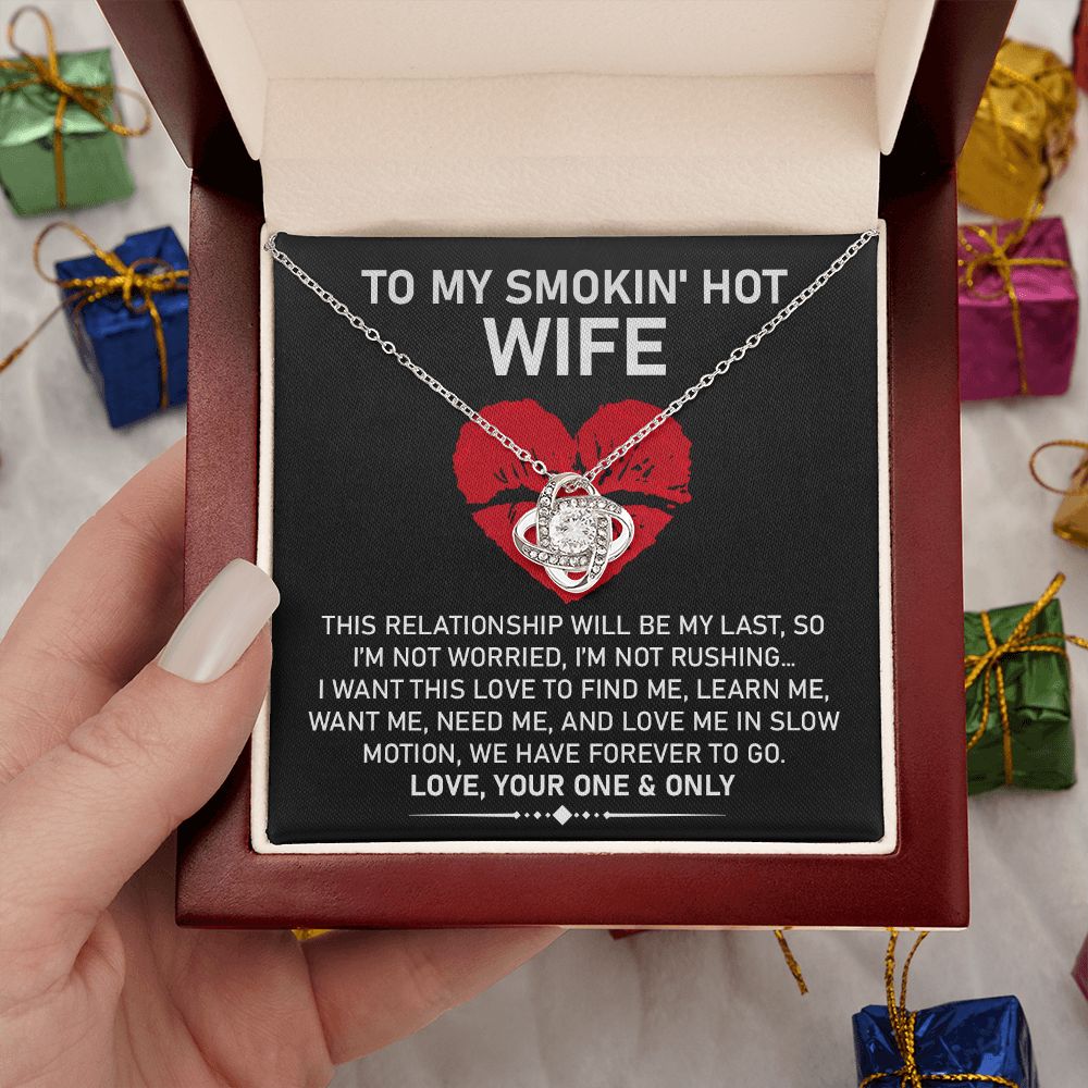 Smokin’ Hot Wife Necklace with Love Message Card