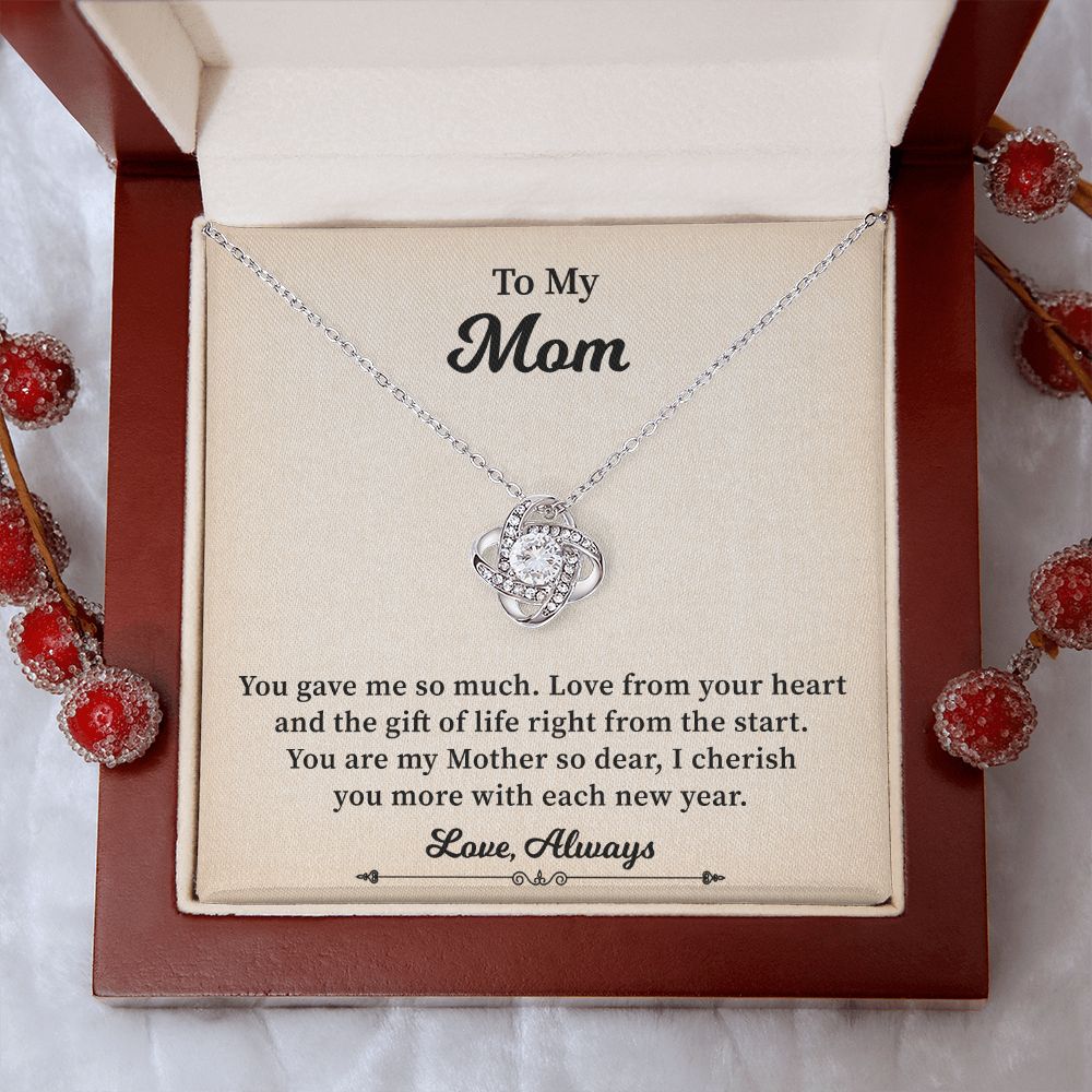 To My Mom I Cherish You More With Each New Year Love. Always