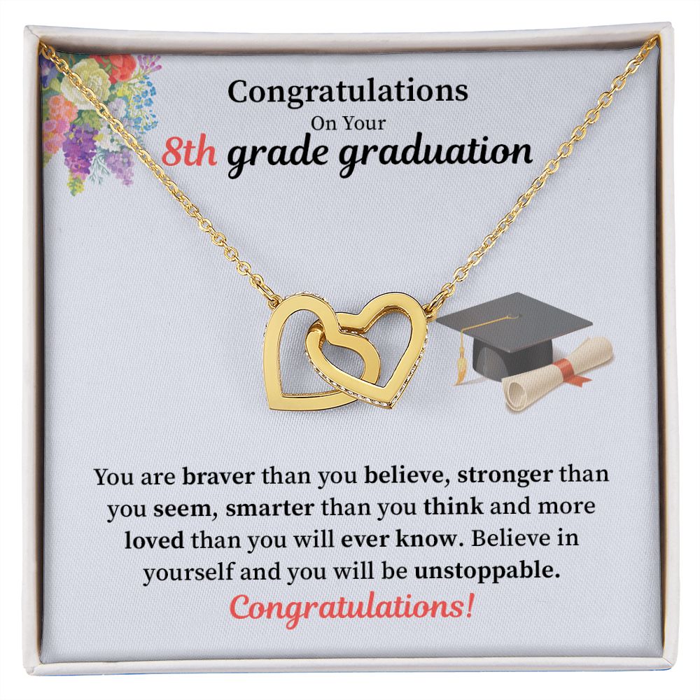 8th Grade Graduation Necklace Gift for Daughter or Granddaughter