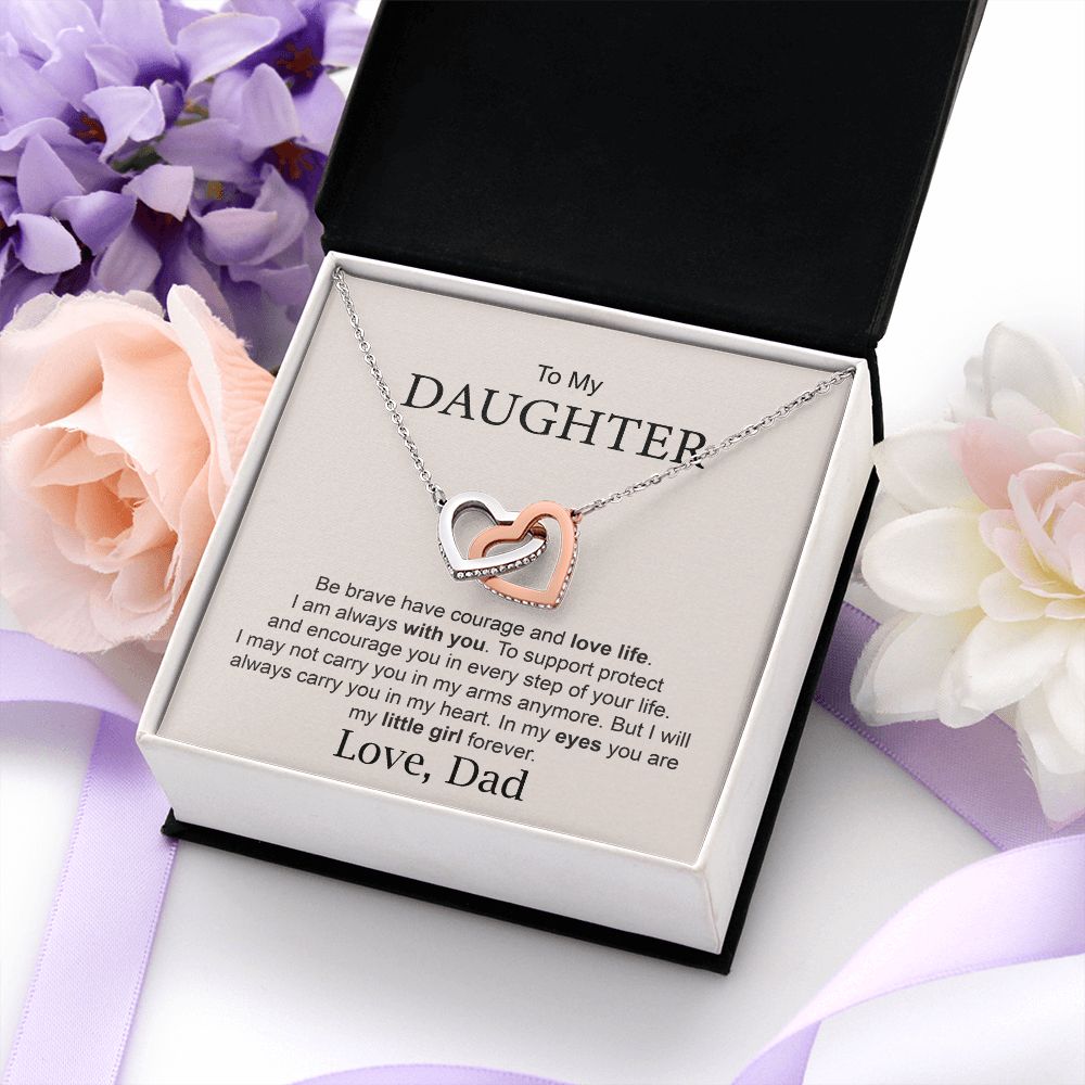 Daughter Necklace from Dad with Encouraging Message