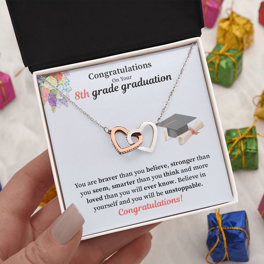 8th Grade Graduation Necklace Gift for Daughter or Granddaughter