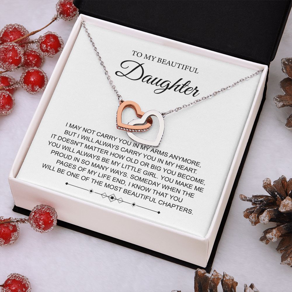 Daughter Necklace from Mom with Heartfelt Message