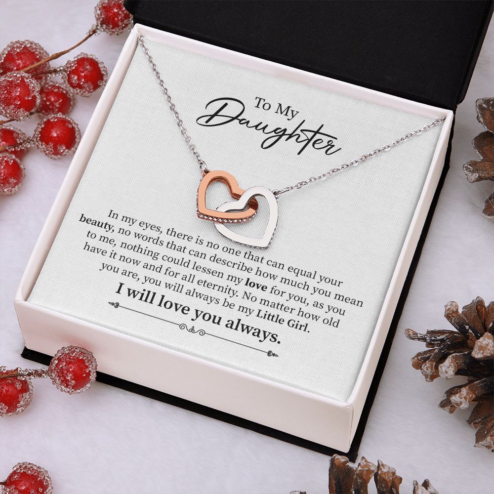 Daughter Necklace from Parents with Loving Message Card