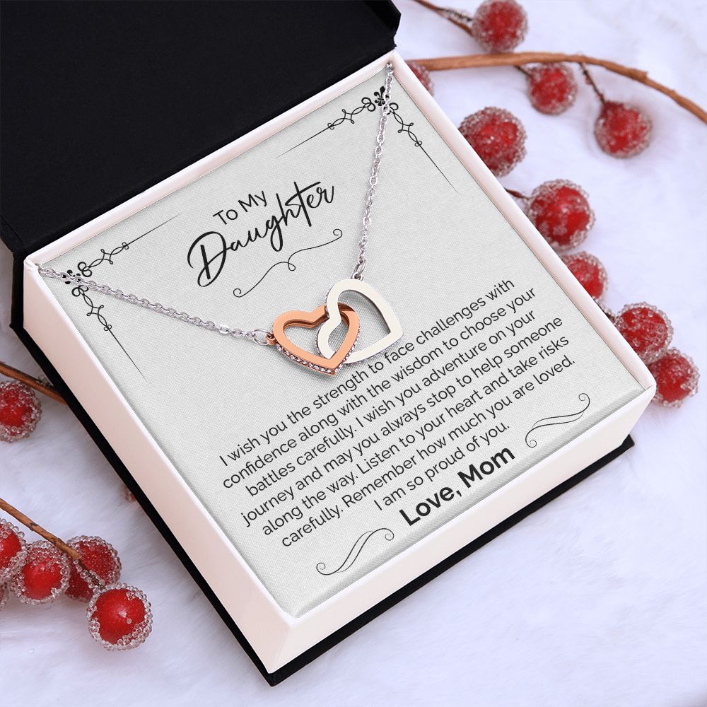 Daughter Necklace Gift from Mom with Heartfelt Note