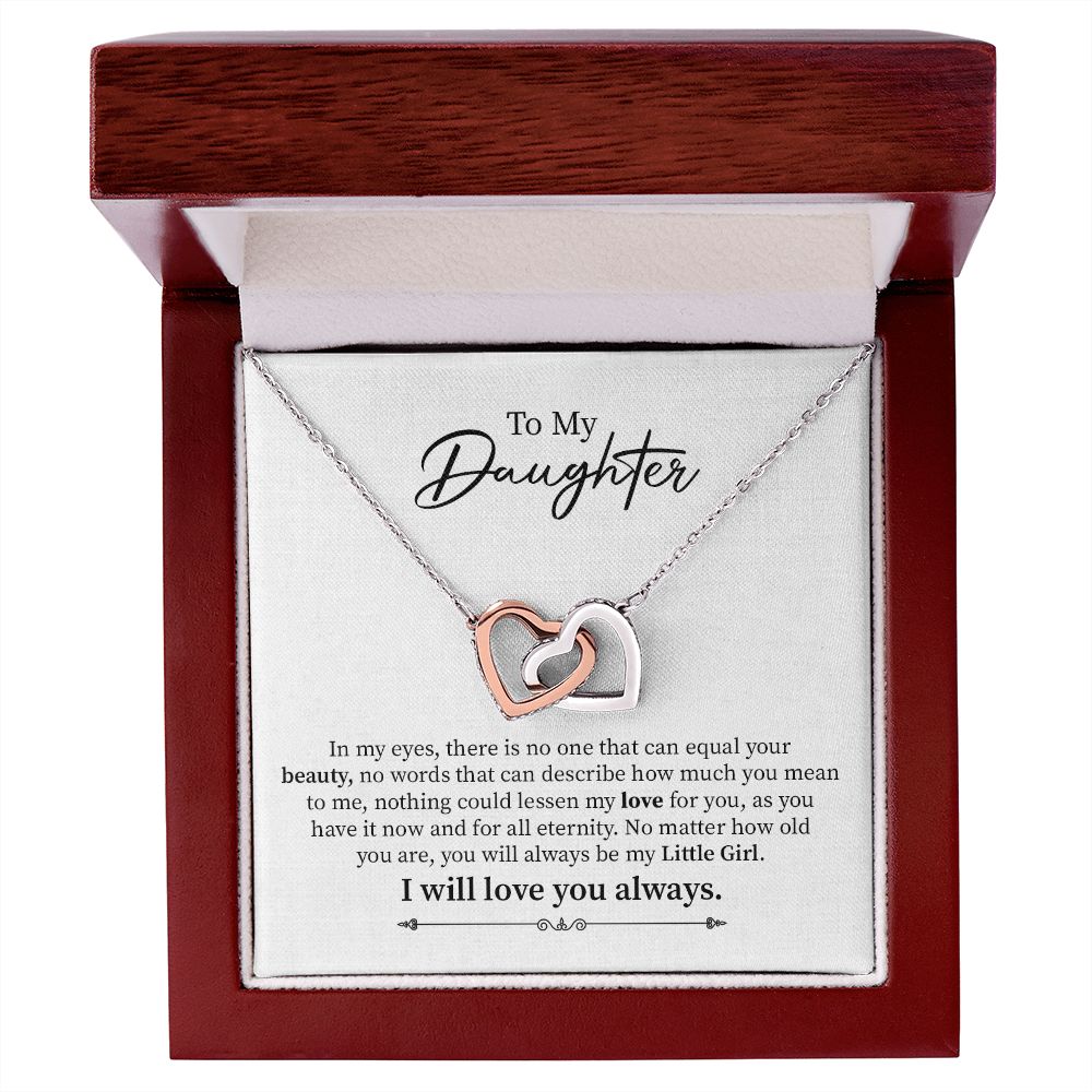 Daughter Necklace from Parents with Loving Message Card
