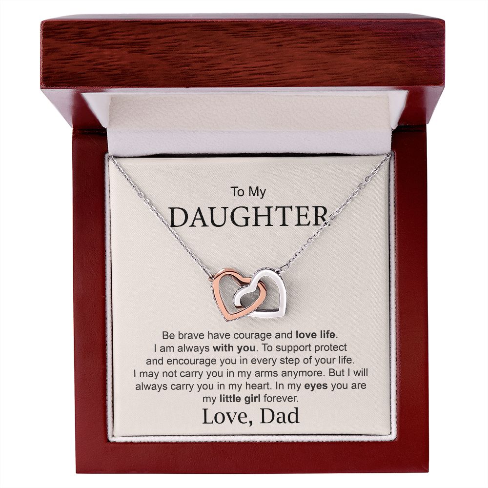 Daughter Necklace from Dad with Encouraging Message
