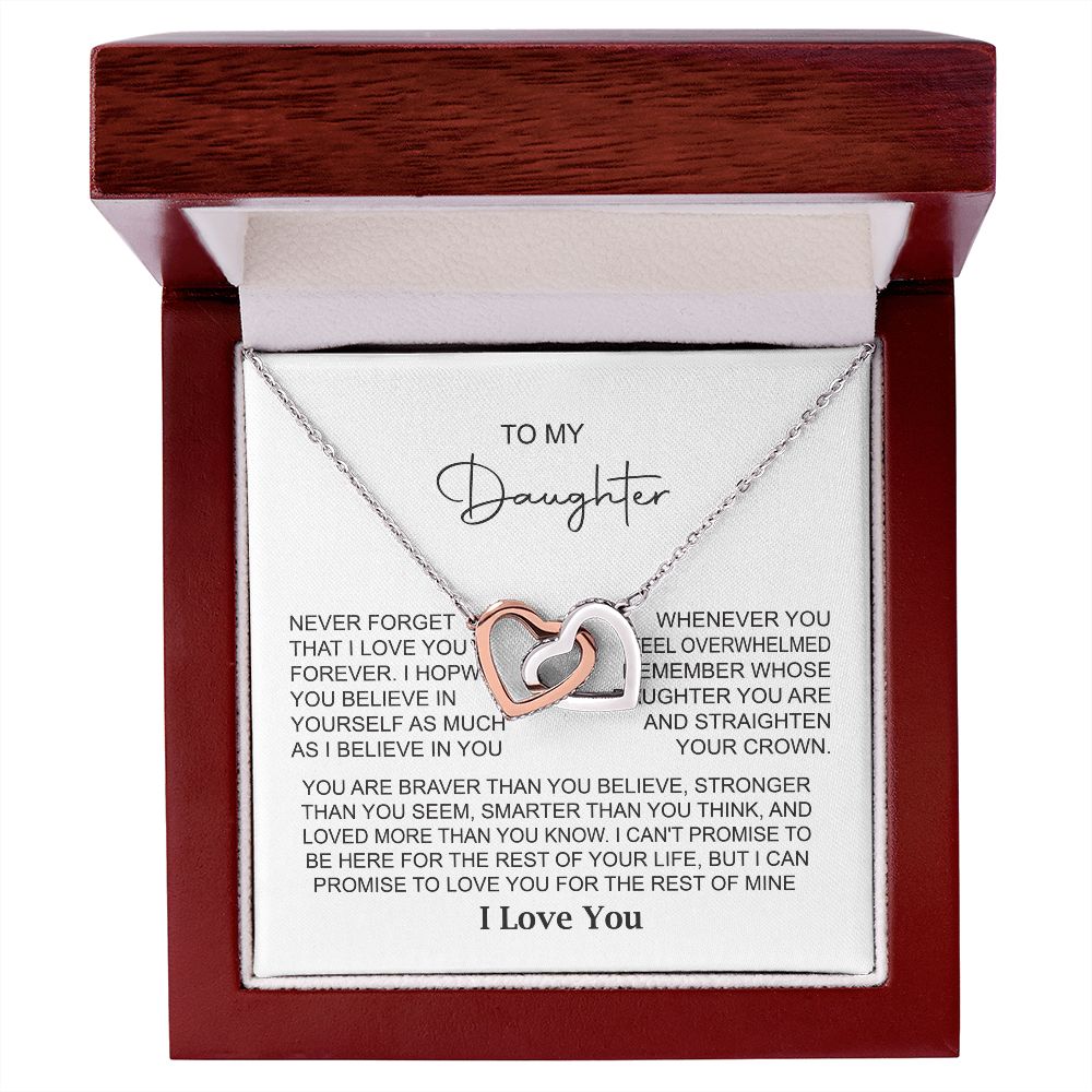 Daughter Necklace Gift With Message Card