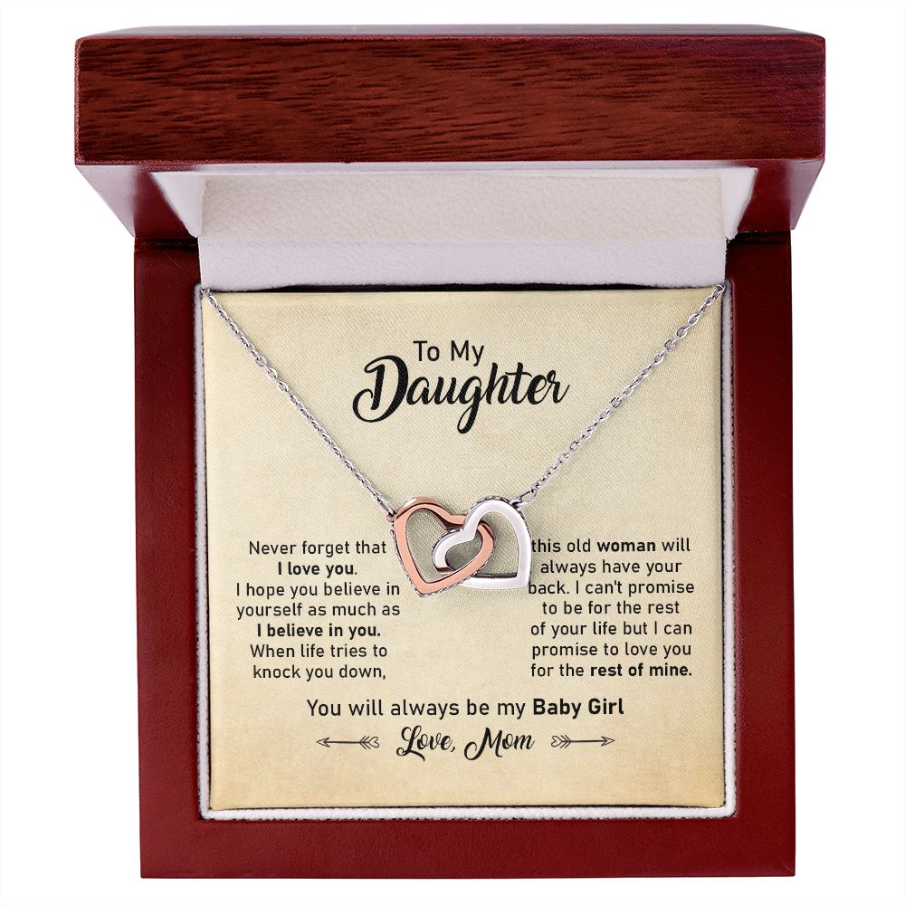 Daughter Necklace Gift with Message Card from Mom