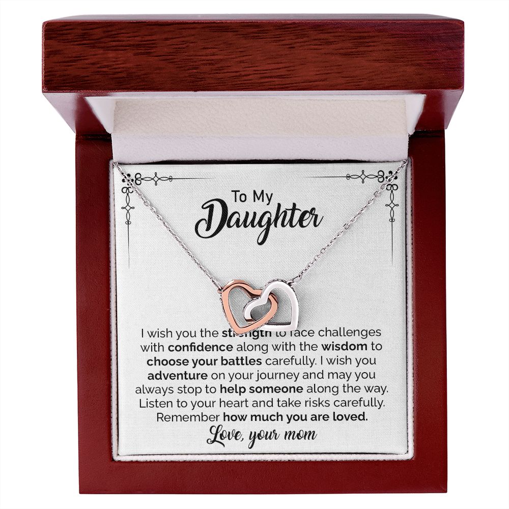 Daughter Necklace Gift from Mom with Encouraging Words