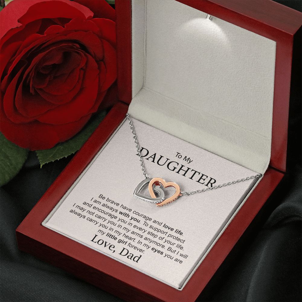 Daughter Necklace from Dad with Encouraging Message